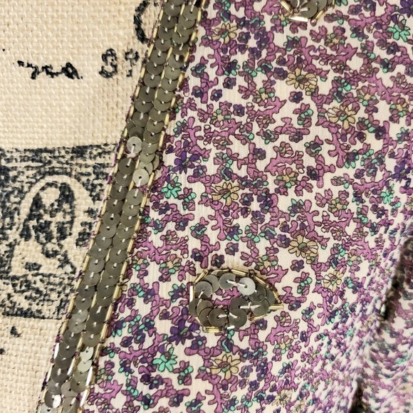 Love 21 Bohemian Sequin Lined Jacket GUC XS - Picture 3 of 9